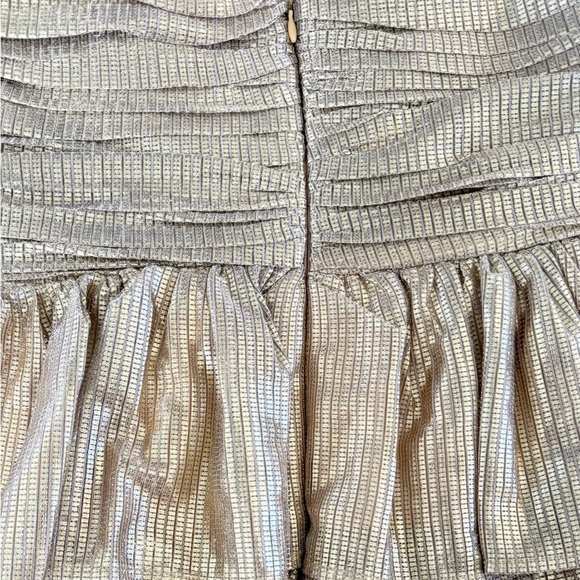 Layered With Love - Gold Metallic Tiered Dress Size S - Picture 4 of 7